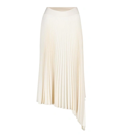Shop Joseph Swinton Pleated Crêpe Midi Skirt In White