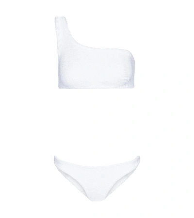 Shop Hunza G Nancy One-shoulder Bikini In White