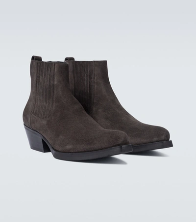 Shop Our Legacy Suede Cuban Boots In Brown