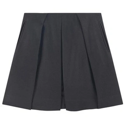Shop Bonpoint Grey Tartan Skirt In Black