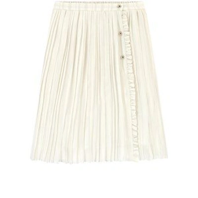 Shop Chloé Cream Mini Me Pleated Skirt