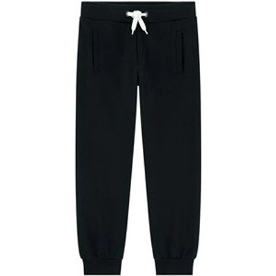 Shop Fendi Navy Branded Sweatpants In Black