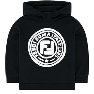Shop Fendi Black Logo Hoodie