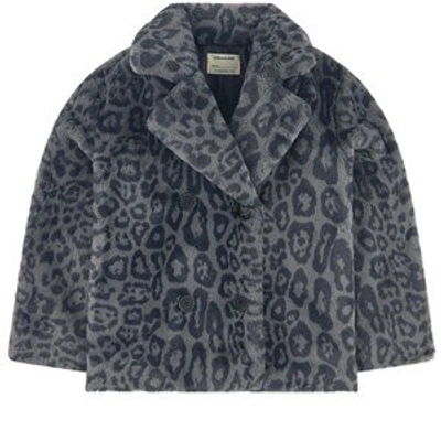 Shop Zadig & Voltaire Faux Fur Coat In Grey