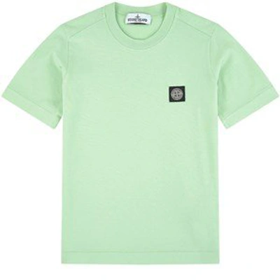 Shop Stone Island Logo T-shirt In Green