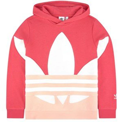 Adidas Originals Kids' Adidas Big Girls Large Trefoil Hoodie In Power  Pink/haze Coral/white | ModeSens