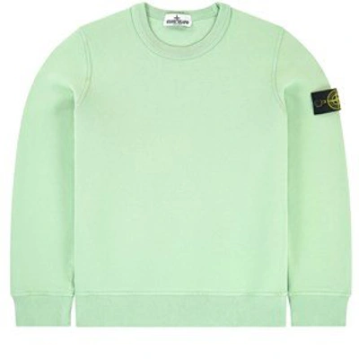 Shop Stone Island Plain Sweatshirt In Green