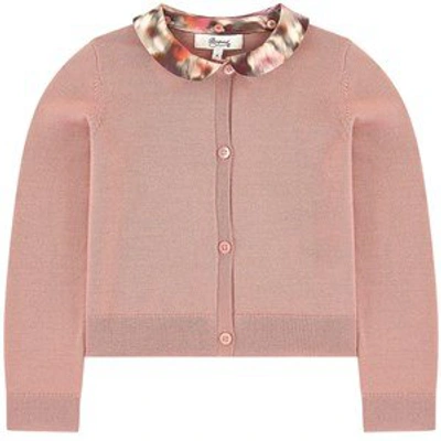 Shop Bonpoint Pink Wool Cardigan