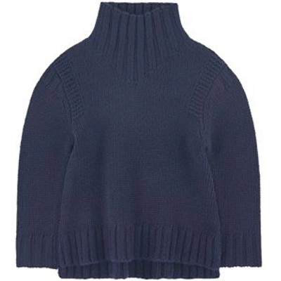 Shop Bonpoint Blue Cashmere Knit Jumper