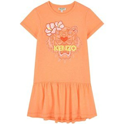 Shop Kenzo Kids Orange Tiger Dress