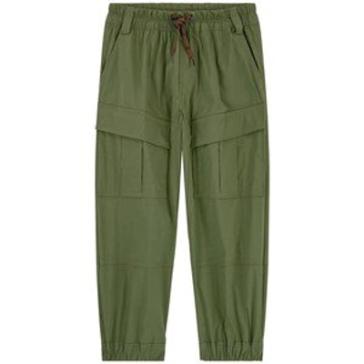 Shop Fendi Green Branded Cargo Pants