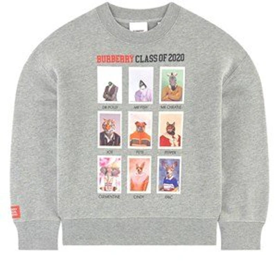 Shop Burberry Grey Melange Class Of 2020 Sweatshirt