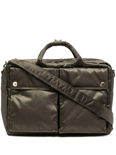 Shop Porter-yoshida & Co X Mackintosh Quilted Briefcase In Green