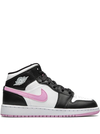 Shop Jordan Air  1 Mid "arctic Pink" Sneakers In Black