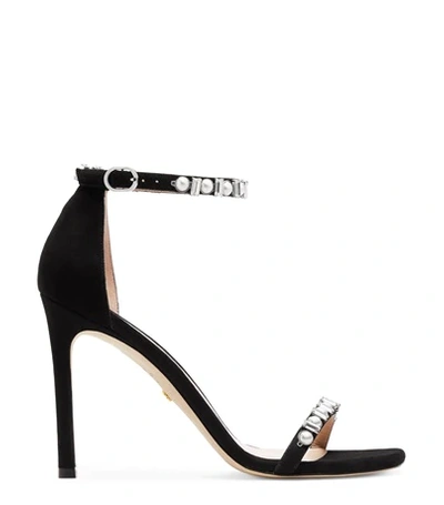 Shop Stuart Weitzman Amelina Shine In Black Suede