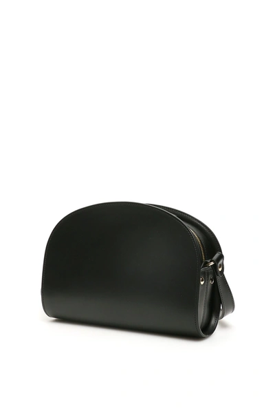 Shop Apc A.p.c. Demi Lune Crossbody Bag In Noir