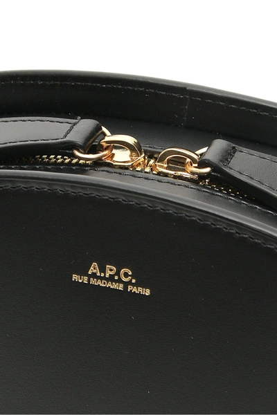 Shop Apc A.p.c. Demi Lune Crossbody Bag In Noir