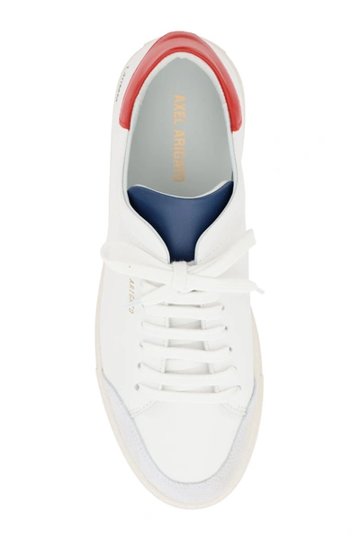 Shop Axel Arigato Clean 90 Leather Sneakers In White Red Blue