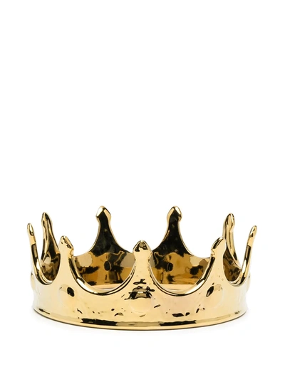 Seletti Porcelain Gold Crown In Gold