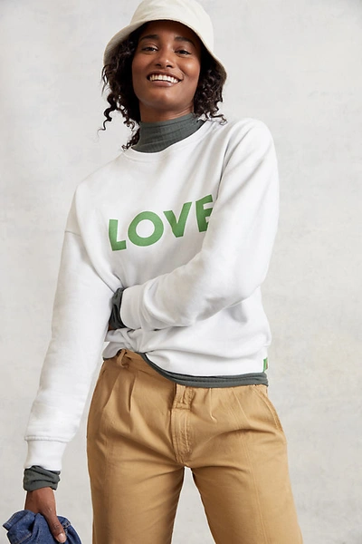 Shop Kule Love Graphic Sweatshirt In White
