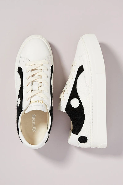 Shop Soludos Yin-yang Sneakers In White