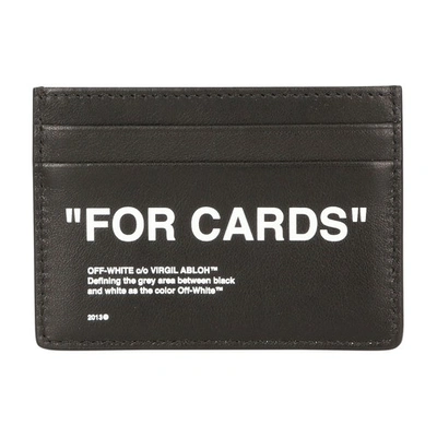 Shop Off-white Quote Card Holder In Black/white