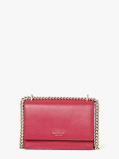 Shop Kate Spade Daisy Hazel Chain Small Flap Crossbody In Cerise