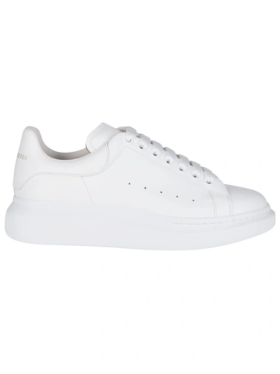 Shop Alexander Mcqueen White Leather Oversized Sneakers