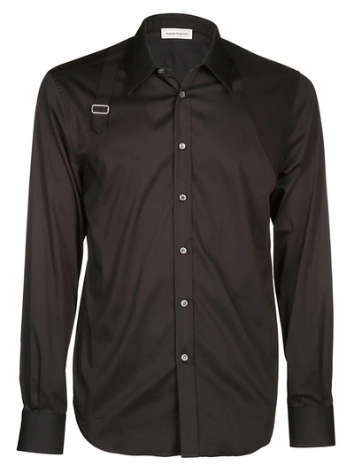 Shop Alexander Mcqueen Black Cotton Blend Shirt