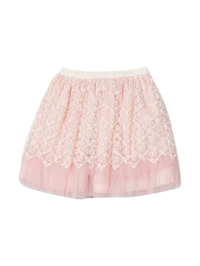 Shop Gucci Pink Skirt In Rosa
