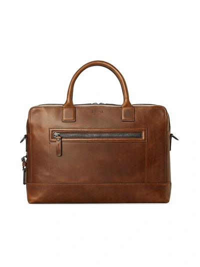 Shop Shinola Bedrock Leather Briefcase In Medium Brown