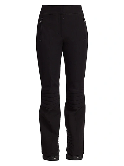 Shop Moncler Women's Grenoble Out Of Boot Ski Pants In Black