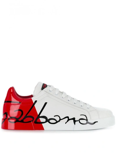 Shop Dolce & Gabbana Logo Patch Trainer