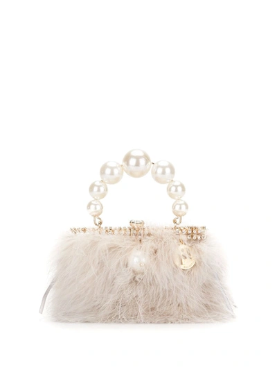 Shop Rosantica Faux-fur Tote Bag In White