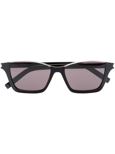 Shop Saint Laurent Dylan Square-frame Sunglasses In Black