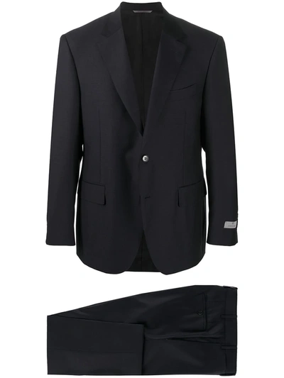 Canali Single-breasted Wool Suit In Blue