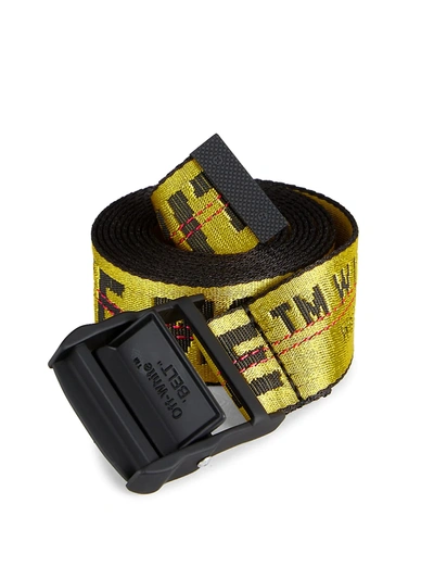 Shop Off-white Men's Classic Industrial Belt In Yellow Black