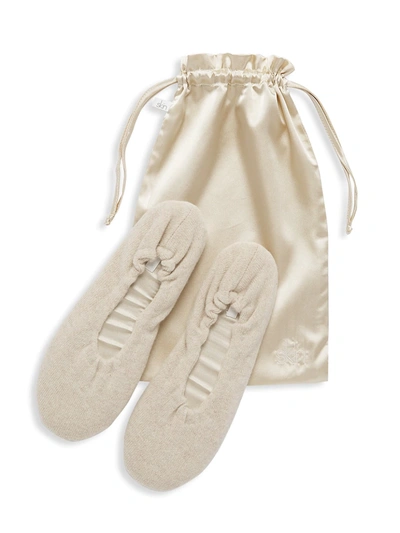 Shop Skin Cashmere Ballet Flats In Cashew