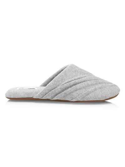 Shop Skin Draped Slippers In Artic Grey