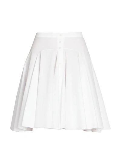 Shop Alaïa Edition 1987 Basque Poplin Skirt In Blanc