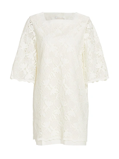 Shop See By Chloé Pineapple Lace Dress In Pristine White