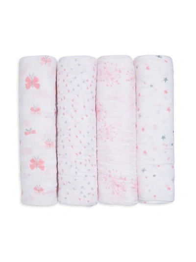 Shop Aden + Anais Classic Pink Swaddle Blanket Set In Lovely Rev