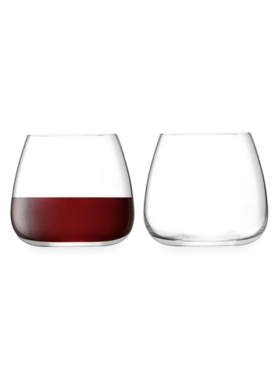 Shop Lsa Wine Culture Two-piece Stemless Wine Glass Set