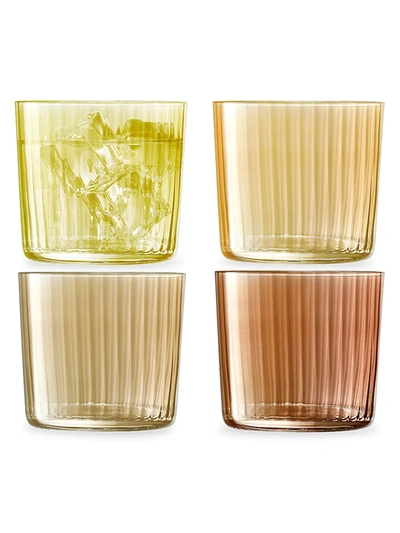 Shop Lsa Gem 4-piece Tumbler Assortment Set In Amber