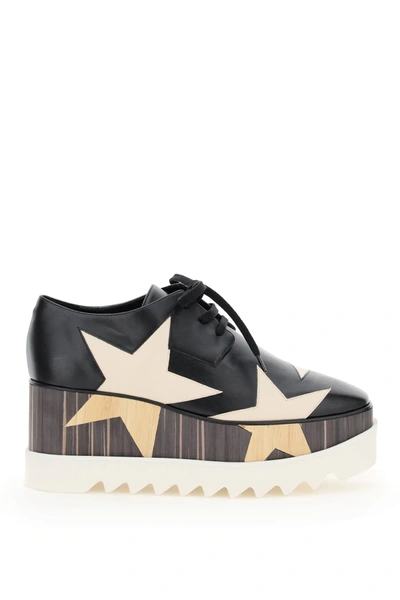Shop Stella Mccartney Elyse Lace-up Shoes Star In Black,beige