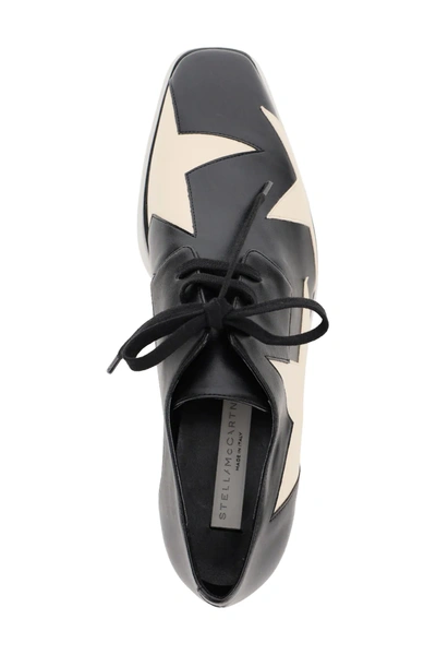 Shop Stella Mccartney Elyse Lace-up Shoes Star In Black,beige