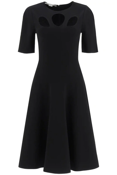 Shop Stella Mccartney Compact Knit Midi Dress In Black