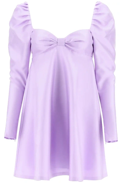 Shop Wandering Satin Mini Dress In Purple