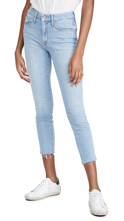 Shop Mother The Looker Ankle Snippet Jeans In Zapped