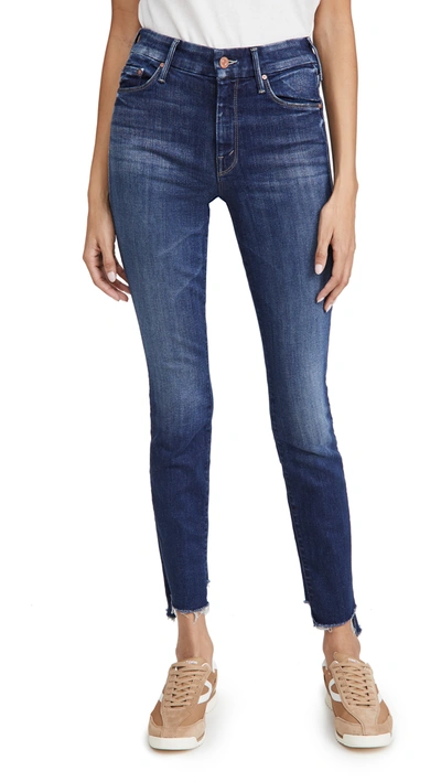 Shop Mother The Looker Two Step Fray Jeans In Skunk At The Tea Party